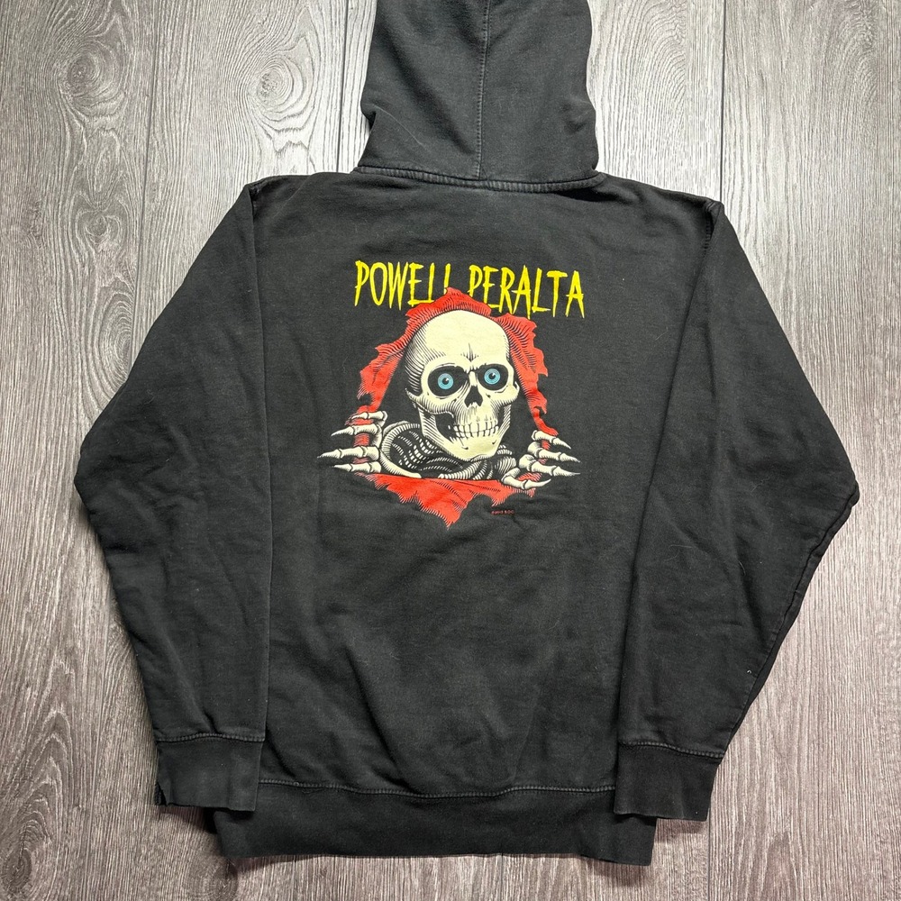 Powell Peralta Ripper Hoodie Mens Small Black Skateboarding Graphic Sweatshirt